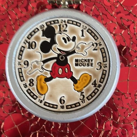 Disney Mickey Mouse Christmas ornament, Make-believe clock shows the time—1:40AM - Picture 5 of 5